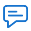 blue message board icon