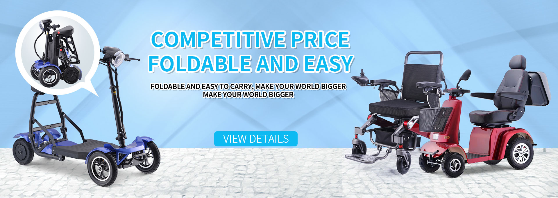 4-Wheel E-Mobility Scooter adn Electric Wheelchair