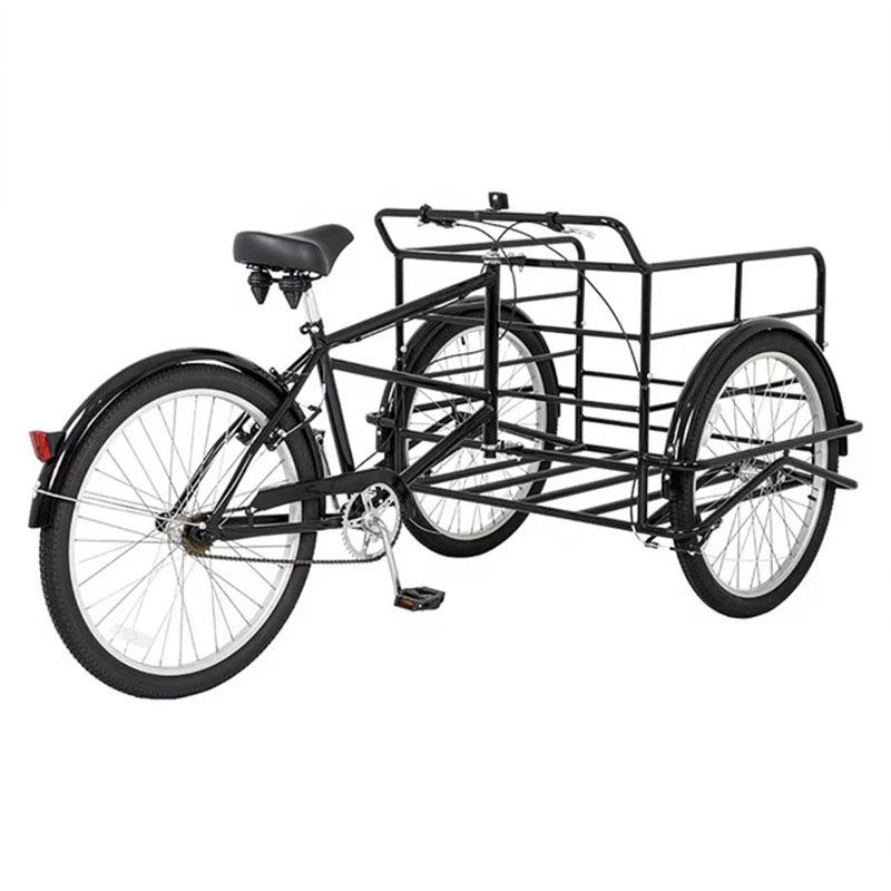 26-inch single-speed reverse riding heavy-duty cargo pedal tricycle