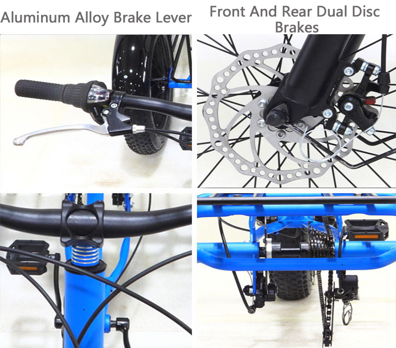 Aluminum alloy brake lever,Front and rear dual disc brakes